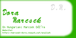 dora marcsek business card